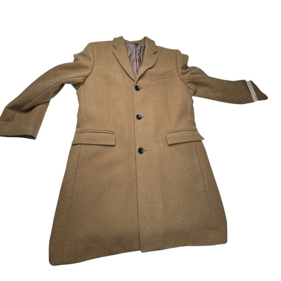 J.Crew Thompson Camel Wool Blend Topcoat Jacket Size 42 Men’s - Picture 4 of 14